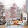 Red and Gray Trees Wallpaper, Foggy Forest Mural, Oversized Custom Size Wall Art, Non - Woven, Non - Adhesive, Modern Wall Paper, Removable - Adawall Wallpaper - Registered Trade Accounts Only, Wallpaper Wholesale Account - W78147 - Adawall Wholesale - Wallpaper Wholesaler