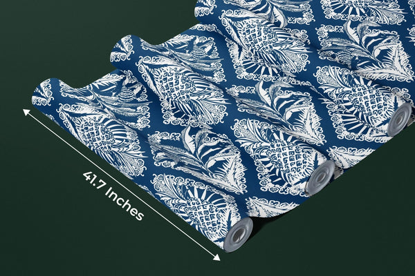 Retro Tropical Style Wallpaper, Seamless Pattern Mural, Oversized Custom Size Wall Art, Non - Woven, Non - Adhesive, Modern Wall Paper, Removable - Adawall Wallpaper - Registered Trade Accounts Only, Wallpaper Wholesale Account - W78068 - Adawall Wholesale - Wallpaper Wholesaler