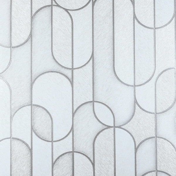 Rounded Shapes 3D Embossed Wallpaper, White Velvet Flocked Geometric Elegant Wallcovering - Adawall Wallpaper - Registered Trade Accounts Only, Wallpaper Wholesale Account - 1514-1 - Adawall Wholesale - Wallpaper Wholesaler