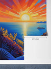 Santorini Sunset Wallpaper, Oil Painting Mural, Oversized Custom Size Wall Art, Non - Woven, Non - Adhesive, Modern Wall Paper, Removable - Adawall Wallpaper - Registered Trade Accounts Only, Wallpaper Wholesale Account - W77609 - Adawall Wholesale - Wallpaper Wholesaler