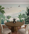 Scenic Jungle Wallpaper, Flying Birds Mural, Oversized Custom Size Wall Art, Non - Woven, Non - Adhesive, Modern Wall Paper, Removable - Adawall Wallpaper - Registered Trade Accounts Only, Wallpaper Wholesale Account - W78195 - Adawall Wholesale - Wallpaper Wholesaler