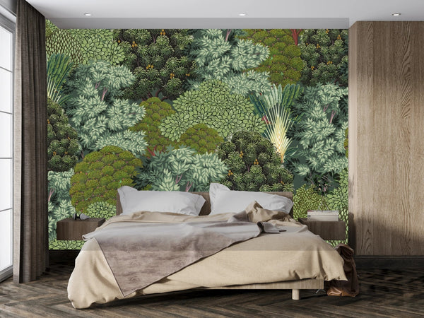 Seamless Trees Wallpaper, Traditional Mural, Oversized Custom Size Wall Art, Non - Woven, Non - Adhesive, Modern Wall Paper, Removable - Adawall Wallpaper - Registered Trade Accounts Only, Wallpaper Wholesale Account - W77561 - Adawall Wholesale - Wallpaper Wholesaler