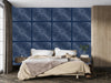 Silver Art Deco Wallpaper, Dark Blue Background Mural, Oversized Custom Size Wall Art, Non - Woven, Non - Adhesive, Modern Wall Paper, Removable - Adawall Wallpaper - Registered Trade Accounts Only, Wallpaper Wholesale Account - W77803 - Adawall Wholesale - Wallpaper Wholesaler