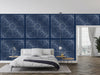 Silver Art Deco Wallpaper, Dark Blue Background Mural, Oversized Custom Size Wall Art, Non - Woven, Non - Adhesive, Modern Wall Paper, Removable - Adawall Wallpaper - Registered Trade Accounts Only, Wallpaper Wholesale Account - W77803 - Adawall Wholesale - Wallpaper Wholesaler