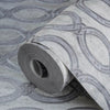 Silver Geometric Chain Pattern Wallpaper, Deep Embossed Stylish Sparkling Luxury Design - Adawall Wallpaper - Registered Trade Accounts Only, Wallpaper Wholesale Account - 7808-2 - Adawall Wholesale - Wallpaper Wholesaler