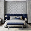 Silver Geometric Chain Pattern Wallpaper, Deep Embossed Stylish Sparkling Luxury Design - Adawall Wallpaper - Registered Trade Accounts Only, Wallpaper Wholesale Account - 7808-2 - Adawall Wholesale - Wallpaper Wholesaler