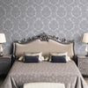 Silver Rich Baroque Damask Wallpaper Deep Embossed Shimmering Vintage Design - Adawall Wallpaper - Registered Trade Accounts Only, Wallpaper Wholesale Account - 7807-2 - Adawall Wholesale - Wallpaper Wholesaler