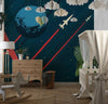 Space Wallpaper, Retro Future Style Mural, Oversized Custom Size Wall Art, Non - Woven, Non - Adhesive, Modern Wall Paper, Removable - Adawall Wallpaper - Registered Trade Accounts Only, Wallpaper Wholesale Account - W77800 - Adawall Wholesale - Wallpaper Wholesaler