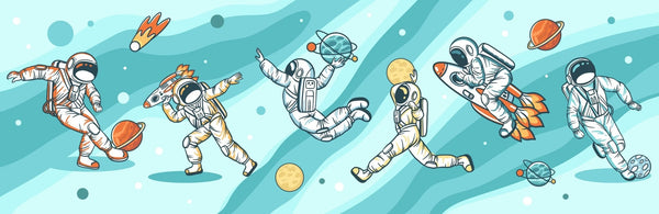 Sport Activities Wallpaper, Astronauts Mural, Oversized Custom Size Wall Art, Non - Woven, Non - Adhesive, Modern Wall Paper, Removable - Adawall Wallpaper - Registered Trade Accounts Only, Wallpaper Wholesale Account - W77797 - Adawall Wholesale - Wallpaper Wholesaler