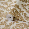 Stylish Baroque Deep Embossed Wallpaper, White, Gold, Timeless Damask Ornate Patterns Sparkling Wallcovering, Elegant Washed Colors Design - Adawall Wallpaper - Registered Trade Accounts Only, Wallpaper Wholesale Account - 1405-5 - Adawall Wholesale - Wallpaper Wholesaler
