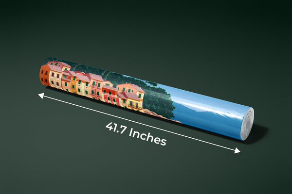 Summer day in Village Wallpaper, Boats, Sea Mural, Oversized Custom Size Wall Art, Non - Woven, Non - Adhesive, Modern Wall Paper, Removable - Adawall Wallpaper - Registered Trade Accounts Only, Wallpaper Wholesale Account - W77769 - Adawall Wholesale - Wallpaper Wholesaler