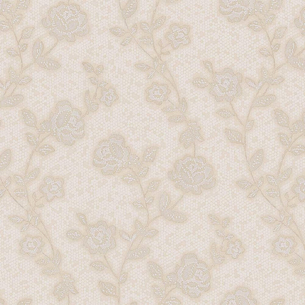 Super Durable Light Gray Flowered Embossed Wallpaper,Home Wall Decor, Aesthetic Wallpaper,Textured Wallcovering Non-Adhesive- 41.7”W X 393”H - Walloro High End Wallcoverings & More