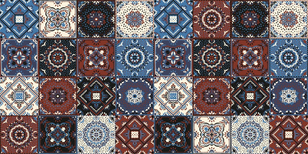 Talavera Ethnic Wallpaper, Seamless Pattern Mural, Oversized Custom Size Wall Art, Non - Woven, Non - Adhesive, Modern Wall Paper, Removable - Adawall Wallpaper - Registered Trade Accounts Only, Wallpaper Wholesale Account - W77678 - Adawall Wholesale - Wallpaper Wholesaler