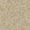 Textured Flowered Beige Gold Embossed Wallpaper, Home Wall Decor, Aesthetic Wallpaper, Textured Wallcovering Non-Adhesive- 41.7”W X 393”H - Walloro High End Wallcoverings & More