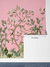 Tigers and Trees Wallpaper, Pink Background Mural, Oversized Custom Size Wall Art, Non - Woven, Non - Adhesive, Modern Wall Paper, Removable - Adawall Wallpaper - Registered Trade Accounts Only, Wallpaper Wholesale Account - W77687 - Adawall Wholesale - Wallpaper Wholesaler
