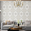 Timeless Design 3D Embossed Damask Wallpaper, Silver, White Luxury Velvet Feeling Wallcovering, Large 114 sq ft Roll - Adawall Wallpaper - Registered Trade Accounts Only, Wallpaper Wholesale Account - 1301-2 - Adawall Wholesale - Wallpaper Wholesaler
