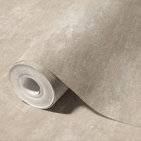 Timeless Distressed Embossed Wallpaper, Beige, Light Neutral Worn Abstract Rustic Pattern Modern Wallcovering for Home and Commercial Use, Rich Textured Wall Accent - Walloro High End Wallcoverings & More