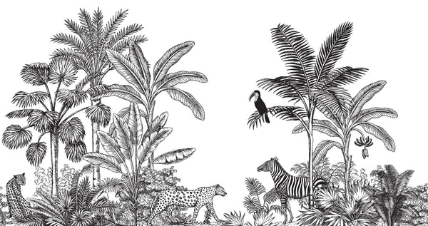 Toile Tropical Wallpaper, Vintage Mural, Oversized Custom Size Wall Art, Non - Woven, Non - Adhesive, Modern Wall Paper, Removable - Adawall Wallpaper - Registered Trade Accounts Only, Wallpaper Wholesale Account - W77658 - Adawall Wholesale - Wallpaper Wholesaler