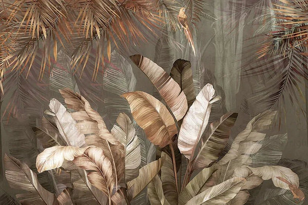 Tree Leaves Wall Mural, Light Green Extra Large Wallpaper, Custom Size Wall Covering, Non - Woven, Non - Adhesive, Removable, Washable, Modern Stylish - Adawall Wallpaper - Registered Trade Accounts Only, Wallpaper Wholesale Account - FJ316-2 - Adawall Wholesale - Wallpaper Wholesaler