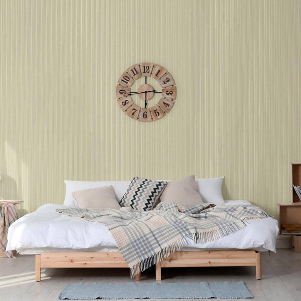Trendy Thin Striped Textured Wallpaper, Beige Modern Minimalist Washable Pinstripe Pattern, Home Wall Interior Decor - Walloro High End Wallcoverings & More