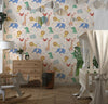 Tropical Animals Wallpaper, Drawing Pattern Mural, Oversized Custom Size Wall Art, Non - Woven, Non - Adhesive, Modern Wall Paper, Removable - Adawall Wallpaper - Registered Trade Accounts Only, Wallpaper Wholesale Account - W77536 - Adawall Wholesale - Wallpaper Wholesaler
