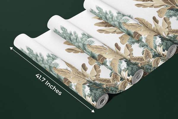 Tropical Botanical Wallpaper, Vintage Mural, Oversized Custom Size Wall Art, Non - Woven, Non - Adhesive, Modern Wall Paper, Removable - Adawall Wallpaper - Registered Trade Accounts Only, Wallpaper Wholesale Account - W77659 - Adawall Wholesale - Wallpaper Wholesaler