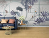 Tropical Jungle Wall Mural, Forest Wallpaper, Purple Tree Leaf Bird, Custom Size, Non - Woven, Modern Wall Paper, Non - Pasted, Washable, Removable - Adawall Wallpaper - Registered Trade Accounts Only, Wallpaper Wholesale Account - FJ300-1 - Adawall Wholesale - Wallpaper Wholesaler