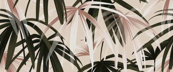 Tropical Plant Wallpaper, Seamless Pattern Mural, Oversized Custom Size Wall Art, Non - Woven, Non - Adhesive, Modern Wall Paper, Removable - Adawall Wallpaper - Registered Trade Accounts Only, Wallpaper Wholesale Account - W77808 - Adawall Wholesale - Wallpaper Wholesaler