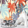 Tropical Summer Print with Palms Wallpaper, Seamless Pattern Mural, Oversized Custom Size Wall Art, Non - Woven, Non - Adhesive, Modern Wall Paper, Removable - Adawall Wallpaper - Registered Trade Accounts Only, Wallpaper Wholesale Account - W78048 - Adawall Wholesale - Wallpaper Wholesaler