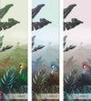 Tropical Theme Wall Mural, Blue Nature Birds Palm Tree Leaves Wallpaper, Customized Wall Art, Large Store Shop Wall Paper, Jungle, Forest Theme - Adawall Wallpaper - Registered Trade Accounts Only, Wallpaper Wholesale Account - A320-2 - Adawall Wholesale - Wallpaper Wholesaler