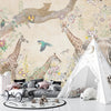Tropical Trees Wallpaper, Safari Animals Mural, Oversized Custom Size Wall Art, Non - Woven, Non - Adhesive, Modern Wall Paper, Removable - Adawall Wallpaper - Registered Trade Accounts Only, Wallpaper Wholesale Account - W78135 - Adawall Wholesale - Wallpaper Wholesaler