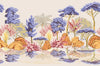 Tropical Vintage Landscape Wallpaper, Purple Trees Wall Mural, Oversized Custom Size Wall Art, Non - Woven, Non - Adhesive, Modern Wall Paper, Removable - Adawall Wallpaper - Registered Trade Accounts Only, Wallpaper Wholesale Account - W77487 - Adawall Wholesale - Wallpaper Wholesaler