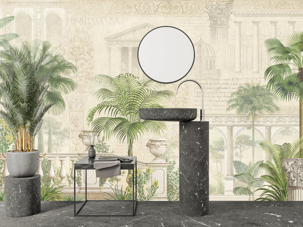 Tropics Wallpaper, Architecture Mural, Oversized Custom Size Wall Art, Non - Woven, Non - Adhesive, Modern Wall Paper, Removable - Adawall Wallpaper - Registered Trade Accounts Only, Wallpaper Wholesale Account - W77993 - Adawall Wholesale - Wallpaper Wholesaler