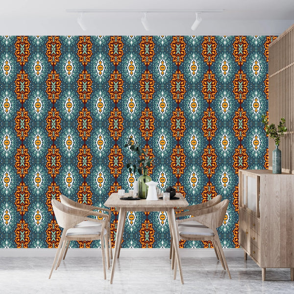 Victorian Style Damask Wallpaper, Seamless Pattern Mural, Oversized Custom Size Wall Art, Non - Woven, Non - Adhesive, Modern Wall Paper, Removable - Adawall Wallpaper - Registered Trade Accounts Only, Wallpaper Wholesale Account - W77672 - Adawall Wholesale - Wallpaper Wholesaler