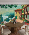Village Square Wallpaper, Traditional House Mural, Oversized Custom Size Wall Art, Non - Woven, Non - Adhesive, Modern Wall Paper, Removable - Adawall Wallpaper - Registered Trade Accounts Only, Wallpaper Wholesale Account - W77768 - Adawall Wholesale - Wallpaper Wholesaler