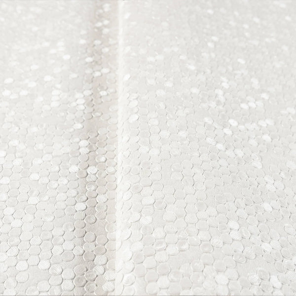 Vinyl Pure White Embossed Wallpaper, Home Wall Decor, Aesthetic Wallpaper, Textured Wallcovering Non-Adhesive- 41.7”W X 393”H - Walloro High End Wallcoverings & More