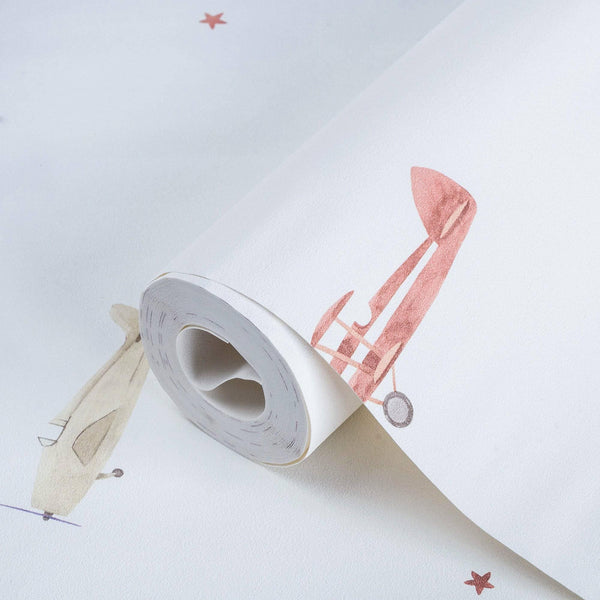 Wallpaper with Planes, Sky, Stars and Clouds, Boys Bedroom Wall Paper, Nursery Wallpaper, 114 sq ft, Kids Room Wallpaper, Washable, Sturdy - Adawall Wallpaper - Registered Trade Accounts Only, Wallpaper Wholesale Account - 8907-1 - Adawall Wholesale - Wallpaper Wholesaler