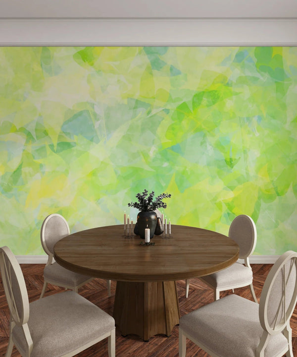 Watercolor Art Wallpaper, Green Foliage Mural, Oversized Custom Size Wall Art, Non - Woven, Non - Adhesive, Modern Wall Paper, Removable - Adawall Wallpaper - Registered Trade Accounts Only, Wallpaper Wholesale Account - W77935 - Adawall Wholesale - Wallpaper Wholesaler