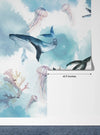 Watercolor Whales Wallpaper, Sea Life Mural, Oversized Custom Size Wall Art, Non - Woven, Non - Adhesive, Modern Wall Paper, Removable - Adawall Wallpaper - Registered Trade Accounts Only, Wallpaper Wholesale Account - W78094 - Adawall Wholesale - Wallpaper Wholesaler