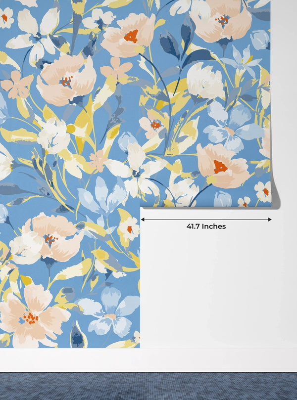Watercolor Wildflowers Wallpaper, Seamless Pattern Mural, Oversized Custom Size Wall Art, Non - Woven, Non - Adhesive, Modern Wall Paper, Removable - Adawall Wallpaper - Registered Trade Accounts Only, Wallpaper Wholesale Account - W78012 - Adawall Wholesale - Wallpaper Wholesaler