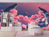 Whales in the Sky Wallpaper, Pink Clouds Mural, Oversized Custom Size Wall Art, Non - Woven, Non - Adhesive, Modern Wall Paper, Removable - Adawall Wallpaper - Registered Trade Accounts Only, Wallpaper Wholesale Account - W77839 - Adawall Wholesale - Wallpaper Wholesaler