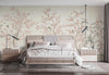 White Chinoiserie Floral Wall Mural, Birds Tree Flowers Wallpaper, Custom Size Wall Covering, Non - Woven, Non - Adhesive, Removable, Washable - Adawall Wallpaper - Registered Trade Accounts Only, Wallpaper Wholesale Account - FJ304-1 - Adawall Wholesale - Wallpaper Wholesaler