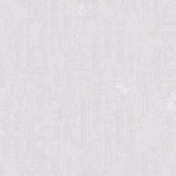 White Distressed Solid Color Wallpaper, 3D Embossed Shiny Wallcovering, Weathered Effect - Walloro High End Wallcoverings & More