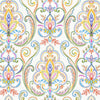 White Elegant Damask 3D Embossed Wallpaper, Vibrant Colors Textured Luxury Wallpaper - Walloro High End Wallcoverings & More