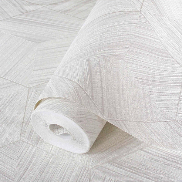 White Large Hexagon Embossed Wallpaer, Elegant Geometric Shapes Honeycomb Wallcovering - Adawall Wallpaper - Registered Trade Accounts Only, Wallpaper Wholesale Account - 1211-4 - Adawall Wholesale - Wallpaper Wholesaler