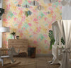 White Leaf Branches Wallpaper, Colorful Background Mural, Oversized Custom Size Wall Art, Non - Woven, Non - Adhesive, Modern Wall Paper, Removable - Adawall Wallpaper - Registered Trade Accounts Only, Wallpaper Wholesale Account - W77572 - Adawall Wholesale - Wallpaper Wholesaler