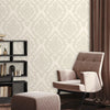 White Luxury Baroque Deep Embossed Wallpaper, Damask Ornate Patterns Sparkling Wallcovering - Adawall Wallpaper - Registered Trade Accounts Only, Wallpaper Wholesale Account - 1405-1 - Adawall Wholesale - Wallpaper Wholesaler