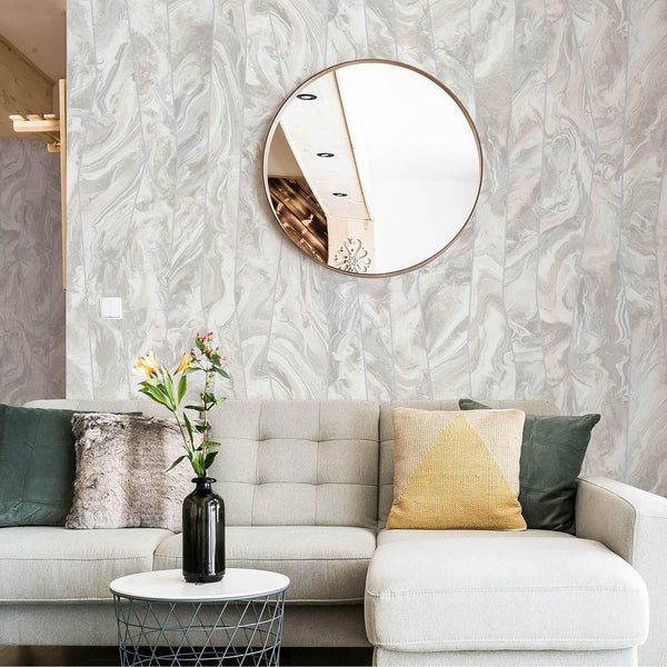 White Marble Embossed Wallpaper, Marbled Pattern Striped Stone Effect Modern Wallcovering, Washable - Adawall Wallpaper - Registered Trade Accounts Only, Wallpaper Wholesale Account - 1201-1 - Adawall Wholesale - Wallpaper Wholesaler