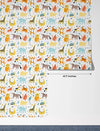 Wild African Animals Wallpaper, Seamless Pattern Mural, Oversized Custom Size Wall Art, Non - Woven, Non - Adhesive, Modern Wall Paper, Removable - Adawall Wallpaper - Registered Trade Accounts Only, Wallpaper Wholesale Account - W77540 - Adawall Wholesale - Wallpaper Wholesaler