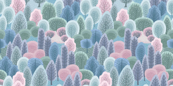 Winter Forest Wallpaper, Seamless Pattern Mural, Oversized Custom Size Wall Art, Non - Woven, Non - Adhesive, Modern Wall Paper, Removable - Adawall Wallpaper - Registered Trade Accounts Only, Wallpaper Wholesale Account - W78027 - Adawall Wholesale - Wallpaper Wholesaler
